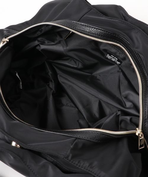 Rename（リネーム）の「Rename 軽量 ゴールドファスナー 高密度 ナイロン トートバッグ（トートバッグ・レディース・ネイビー/カーキ/ブラック/ベージュ/ブラック系その他/グレー/ライトベージュ/モカ/グレイッシュベージュ・FREE）」の14枚目の写真