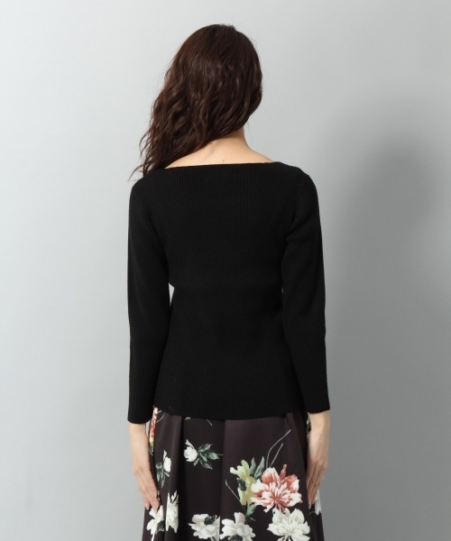 Andemiu(アンデミュウ)の「【WEB限定】ハートネックリブプルオーバー777404(ニット/セーター・レディース・グレー/グリーン/ブラック/パープル/ベージュ・FREE)」の14枚目の写真