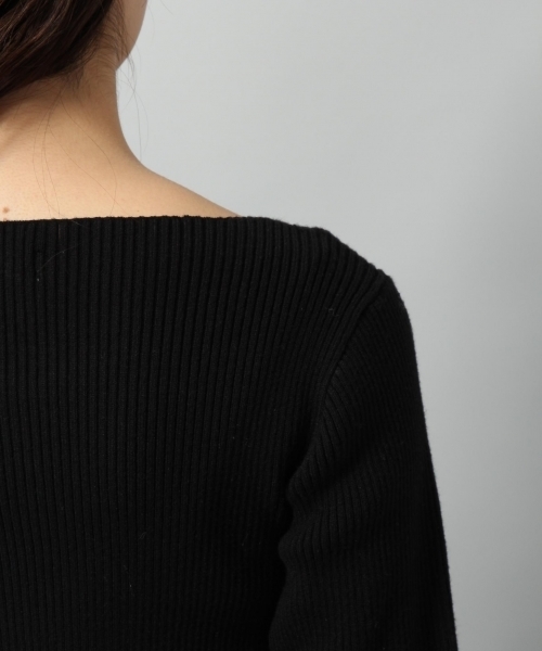 Andemiu(アンデミュウ)の「【WEB限定】ハートネックリブプルオーバー777404(ニット/セーター・レディース・グレー/グリーン/ブラック/パープル/ベージュ・FREE)」の18枚目の写真