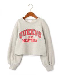 green label relaxing | 【ジュニア】カレッジプリントボリュームソデプルオーバー(スウェット)