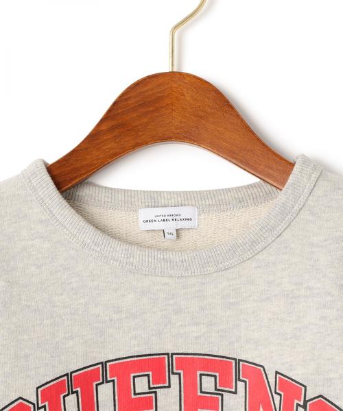 green label relaxing（グリーンレーベルリラクシング）の「【ジュニア】カレッジプリントボリュームソデプルオーバー ◆（スウェット・キッズ・グレー/イエロー・145/155）」の4枚目の写真