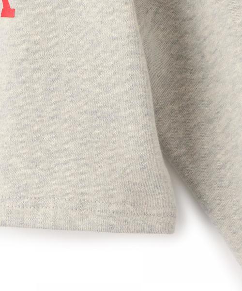 green label relaxing（グリーンレーベルリラクシング）の「【ジュニア】カレッジプリントボリュームソデプルオーバー ◆（スウェット・キッズ・グレー/イエロー・145/155）」の6枚目の写真