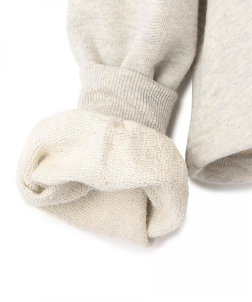 green label relaxing（グリーンレーベルリラクシング）の「【ジュニア】カレッジプリントボリュームソデプルオーバー ◆（スウェット・キッズ・グレー/イエロー・145/155）」の8枚目の写真