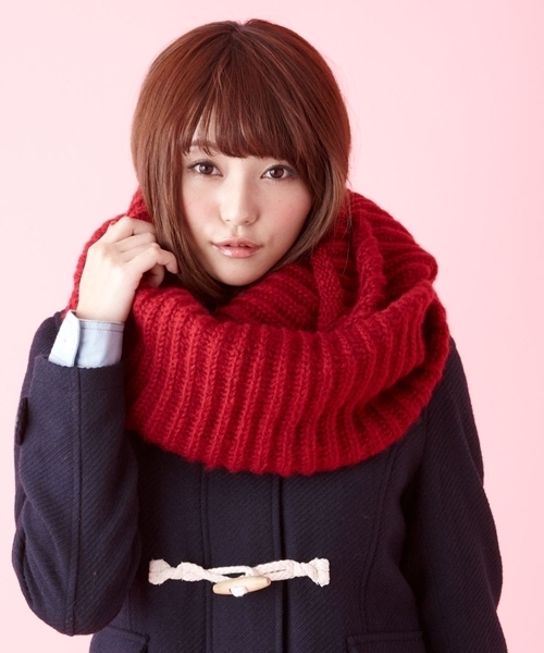 WEGO(ウィゴー)の「リブニットスヌード(ストール/ショール・レディース・ブラック/グレー/ベージュ/ブルー/ネイビー/ピンク/ワイン・FREE)」の7枚目の写真