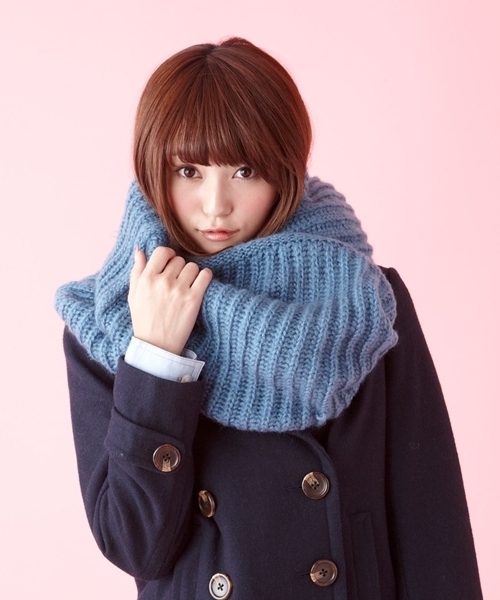 WEGO(ウィゴー)の「リブニットスヌード(ストール/ショール・レディース・ブラック/グレー/ベージュ/ブルー/ネイビー/ピンク/ワイン・FREE)」の5枚目の写真