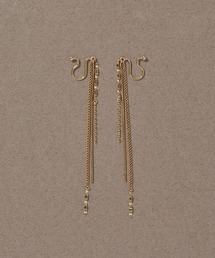 【K10】チェーンデザインイヤリング
