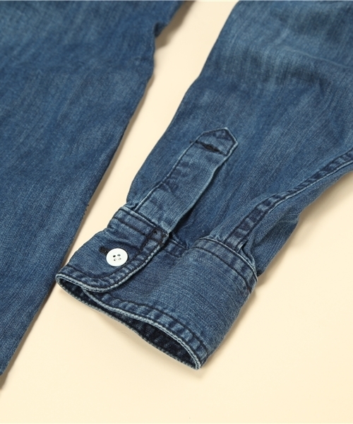 coen(コーエン)の「デニムワークシャツ(シャツ/ブラウス・レディース・Navy・MEDIUM/LARGE)」の3枚目の写真