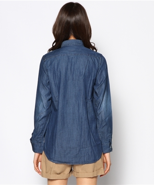 coen(コーエン)の「デニムワークシャツ(シャツ/ブラウス・レディース・Navy・MEDIUM/LARGE)」の14枚目の写真