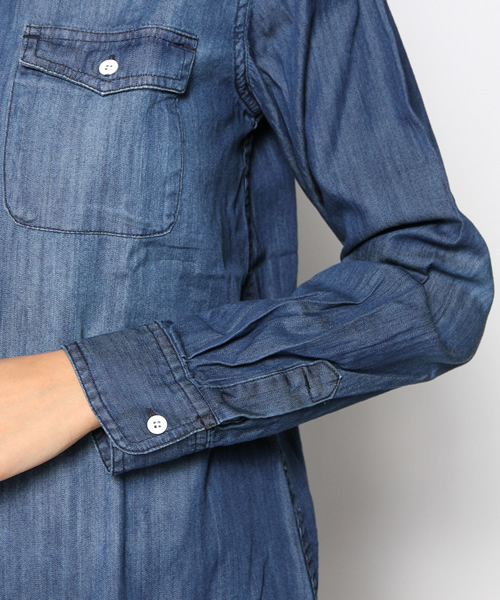 coen(コーエン)の「デニムワークシャツ(シャツ/ブラウス・レディース・Navy・MEDIUM/LARGE)」の11枚目の写真