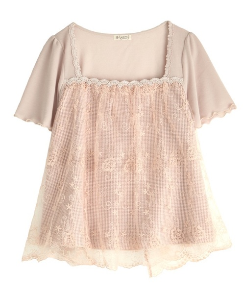 axes femme エプロン風トップス axes femme（アクシーズファム）の「チェック柄エプロン風プル