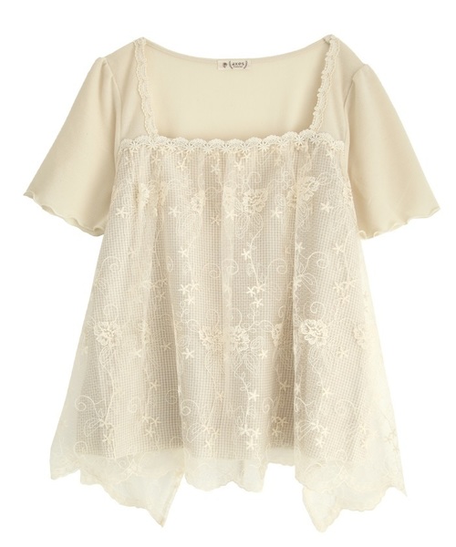 axes femme（アクシーズファム）の「チェック柄エプロン風プルオーバー