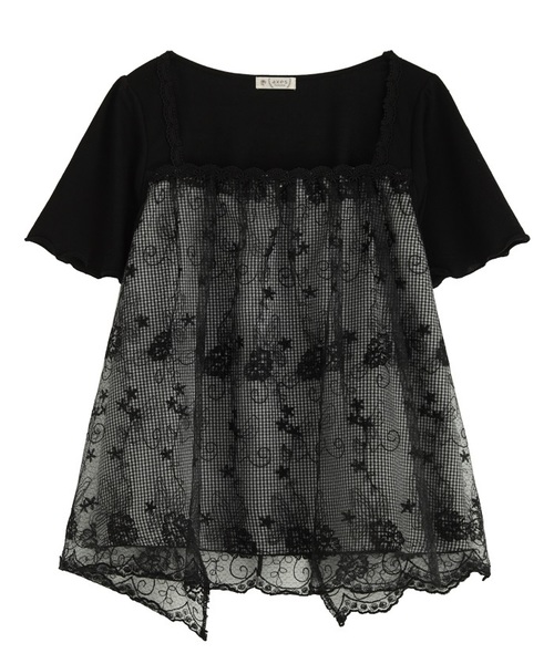 axes femme エプロン風トップス axes femme（アクシーズファム）の「チェック柄エプロン風プルオーバー