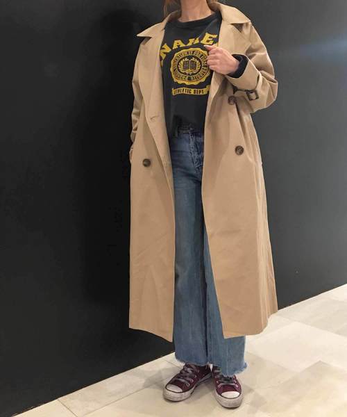 meJane(ミージェーン)の「綿ツイルトレンチコート(トレンチコート・レディース・ブラック/グレー/ベージュ/カーキ/キャメル・フリー)」の5枚目の写真