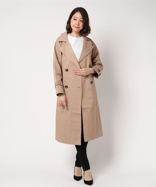 meJane(ミージェーン)の「綿ツイルトレンチコート(トレンチコート・レディース・ブラック/グレー/ベージュ/カーキ/キャメル・フリー)」の10枚目の写真