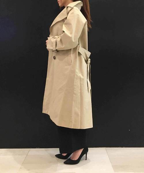 meJane(ミージェーン)の「綿ツイルトレンチコート(トレンチコート・レディース・ブラック/グレー/ベージュ/カーキ/キャメル・フリー)」の12枚目の写真