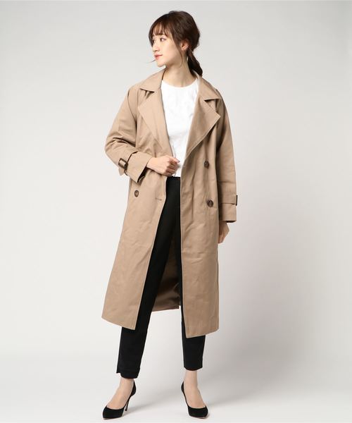 meJane(ミージェーン)の「綿ツイルトレンチコート(トレンチコート・レディース・ブラック/グレー/ベージュ/カーキ/キャメル・フリー)」の15枚目の写真