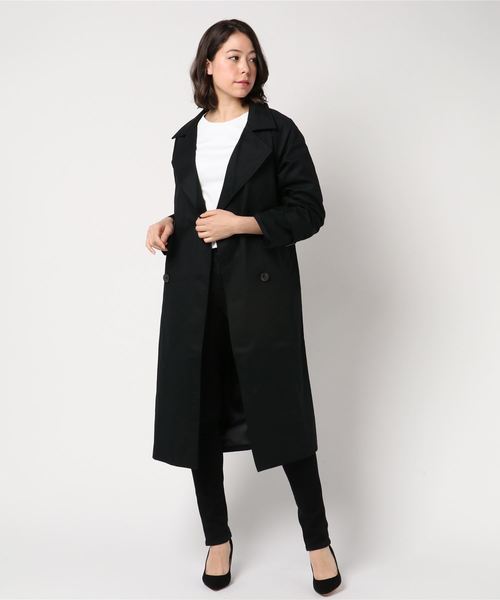 meJane(ミージェーン)の「綿ツイルトレンチコート(トレンチコート・レディース・ブラック/グレー/ベージュ/カーキ/キャメル・フリー)」の17枚目の写真