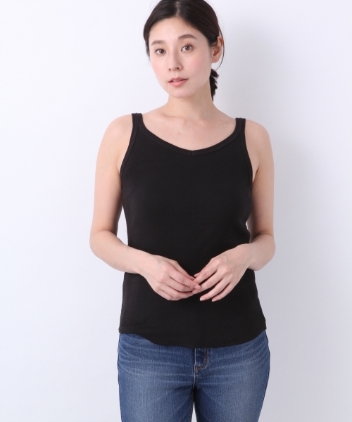 LEPSIM（レプシィム）の「ヘンソクリブタンク　786870（タンクトップ・レディース・オフホワイト/ブラック/マルチ/ベージュ系その他・MEDIUM/LARGE）」の3枚目の写真