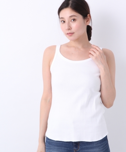 LEPSIM（レプシィム）の「ヘンソクリブタンク　786870（タンクトップ・レディース・オフホワイト/ブラック/マルチ/ベージュ系その他・MEDIUM/LARGE）」の5枚目の写真