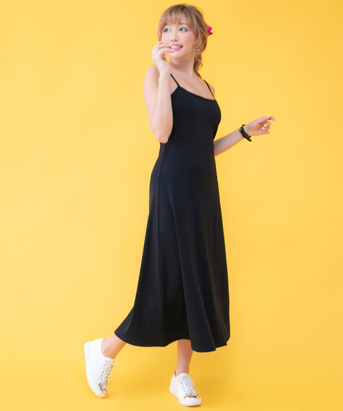 夢展望 ユメテンボウ の オリジナル花柄パット付キャミマキシワンピース ワンピース Wear