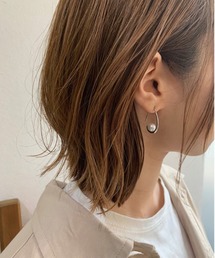 Port（ポート）の「しずく フープ パール ピアス(M)（ピアス（両耳用））」