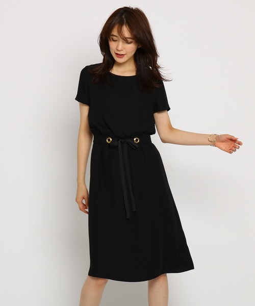 Indivi インディヴィ の S ウエストリボンツイルワンピース ワンピース Wear