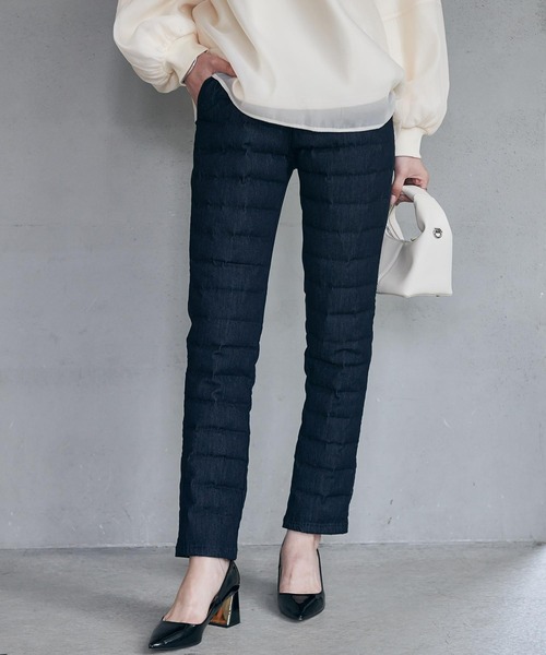 RANAN（ラナン）の「あたたかダウンパンツ（その他パンツ・レディース・ブラック/ホワイト/カモフラージュ/カーキ/ブラック系/ライトグレー系/ブルー系その他/ライトグレー・LL/L/M/S）」の7枚目の写真