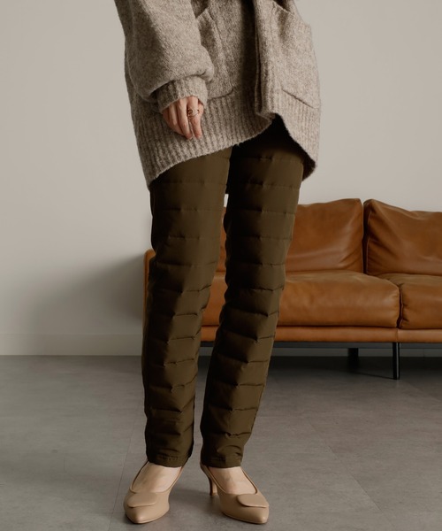 RANAN（ラナン）の「あたたかダウンパンツ（その他パンツ・レディース・ブラック/ホワイト/カモフラージュ/カーキ/ブラック系/ライトグレー系/ブルー系その他/ライトグレー・LL/L/M/S）」の6枚目の写真