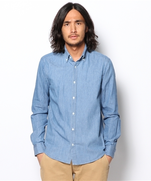 NANO universe(ナノユニバース)の「B.D. Denim Shirt L/S(シャツ/ブラウス・メンズ・ブルー/インディゴブルー・44/46/48/50)」の1枚目の写真