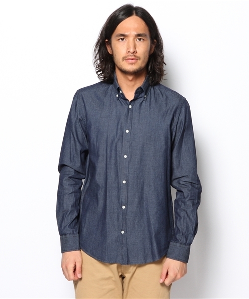 NANO universe(ナノユニバース)の「B.D. Denim Shirt L/S(シャツ/ブラウス・メンズ・ブルー/インディゴブルー・44/46/48/50)」の3枚目の写真