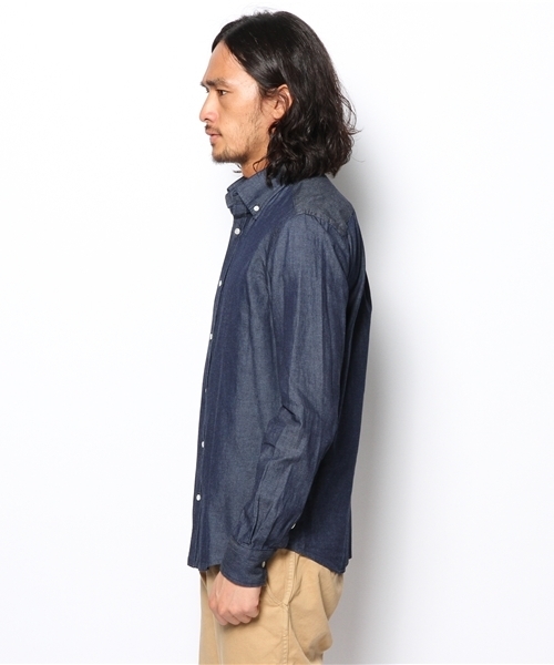 NANO universe(ナノユニバース)の「B.D. Denim Shirt L/S(シャツ/ブラウス・メンズ・ブルー/インディゴブルー・44/46/48/50)」の4枚目の写真