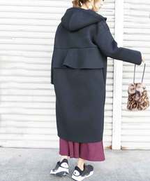 M y u | フーディ バックフリルコーディガン(その他アウター)