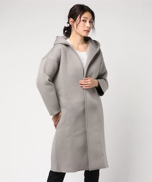 M y u(ミュー)の「フーディ バックフリルコーディガン(その他アウター・レディース・ブラック/ベージュ/チャコールグレー・FREE)」の11枚目の写真