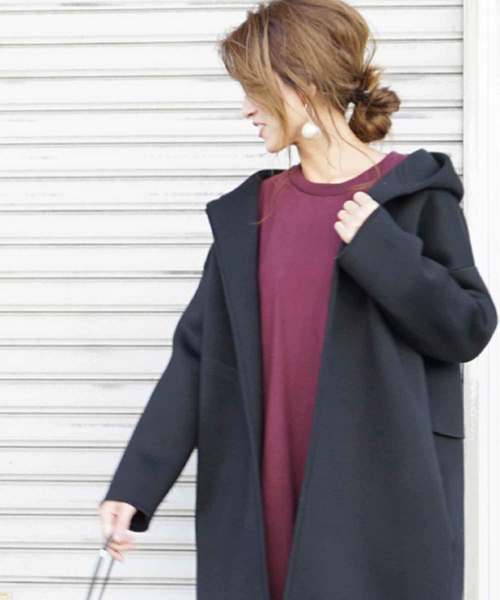 M y u(ミュー)の「フーディ バックフリルコーディガン(その他アウター・レディース・ブラック/ベージュ/チャコールグレー・FREE)」の18枚目の写真