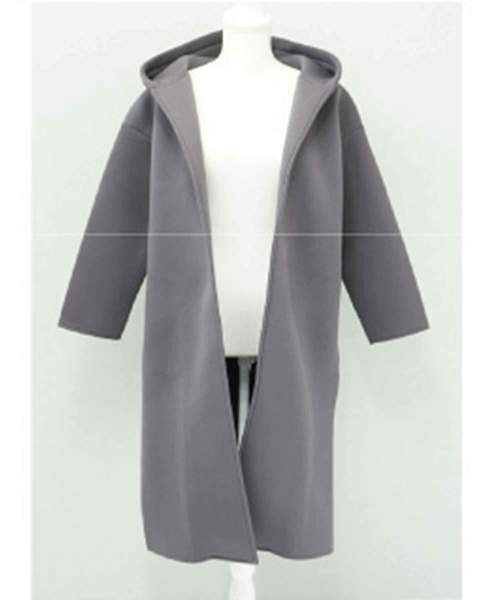 M y u(ミュー)の「フーディ バックフリルコーディガン(その他アウター・レディース・ブラック/ベージュ/チャコールグレー・FREE)」の9枚目の写真