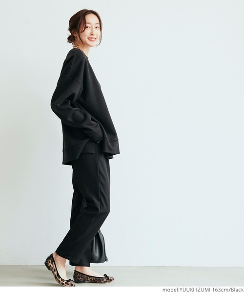 coca（coca）（コカ）の「裏起毛サイドスリットスウェットトップス（スウェット・レディース・ブラック/グレー/アイボリー/チャコール/ブラウン・ONE SIZE）」の18枚目の写真