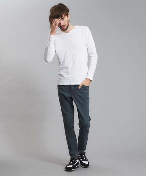 ZDA（ゼットディーエー）の「【5351×ZDA別注】レザーラインスニーカー（スニーカー・メンズ・ホワイト/ブラック・44/40/41/42/43/45）」の19枚目の写真