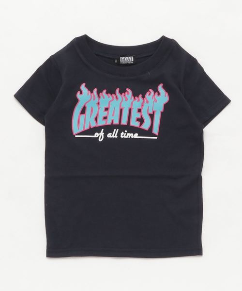 G.O.A.T(ゴート)の「吸水速乾 ファイアーロゴ Tシャツ(110~130cm)(Tシャツ/カットソー・キッズ・カーキ/オフホワイト/ネイビー・110/130/120)」の3枚目の写真