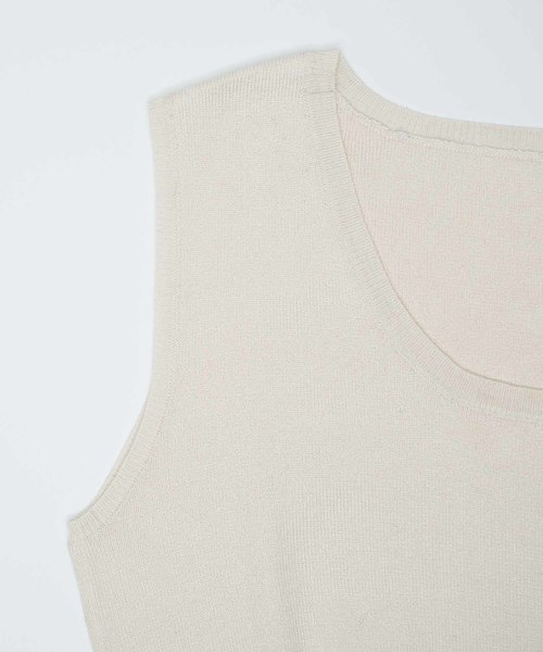 LUGG NAGG(ラグナグ)の「【Jewelobe/ ジュエローブ】ストライプノースリーブニットワンピース(ワンピース・レディース・パープル/ブルー/ベージュ・FREE)」の6枚目の写真