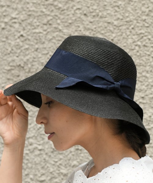LEPSIM(レプシィム)の「ペーパーオリタタミHAT 824387(ハット)」|ブラック