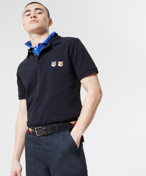 Maison Kitsune(メゾンキツネ)の「POLO DOUBLE FOX HEAD PATCH(ポロシャツ・メンズ・ブラック系その他/ホワイト系その他・S/M/L/XL)」の10枚目の写真