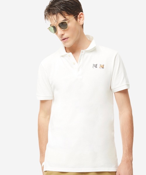 Maison Kitsune(メゾンキツネ)の「POLO DOUBLE FOX HEAD PATCH(ポロシャツ・メンズ・ブラック系その他/ホワイト系その他・S/M/L/XL)」の7枚目の写真