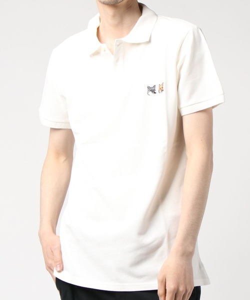 Maison Kitsune(メゾンキツネ)の「POLO DOUBLE FOX HEAD PATCH(ポロシャツ・メンズ・ブラック系その他/ホワイト系その他・S/M/L/XL)」の3枚目の写真