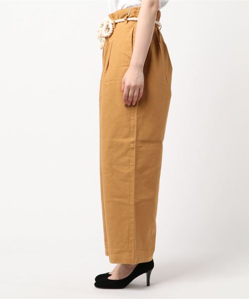 STYLEBLOCK(スタイルブロック)の「綿プリペラワイドパンツ(その他パンツ・レディース・キャメル/ブラック/カーキ・M)」の5枚目の写真