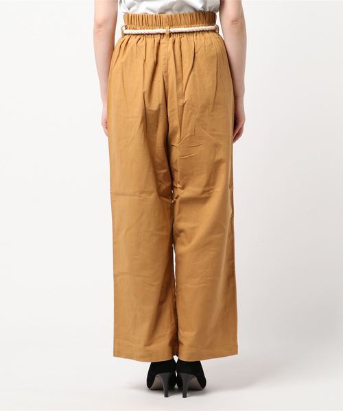 STYLEBLOCK(スタイルブロック)の「綿プリペラワイドパンツ(その他パンツ・レディース・キャメル/ブラック/カーキ・M)」の4枚目の写真