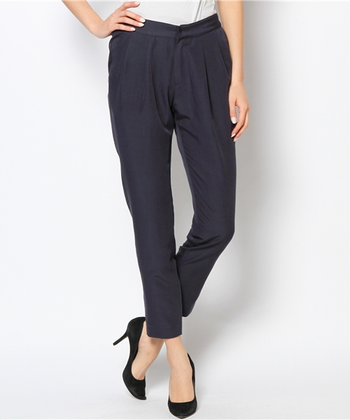 MYSELF ABAHOUSE（マイセルフアバハウス）の「エアリーポプリン２タックパンツ（スラックス・レディース・オレンジ系その他/ネイビー/アイボリー/ベージュ・SMALL/MEDIUM/LARGE）」の3枚目の写真