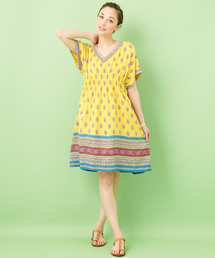 green label relaxing | INDIA FLW/PRT BEADS ワンピース(ワンピース)