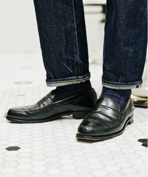 JOSEPH CHEANEY&SONS(ジョセフチーニーアンドサンズ)の「【JOSEPH CHEANEY/ジョセフ チーニー】HUDSON/ハドソン(レザーソール/カーフ)(ローファー・メンズ・ブラック・8/6.5/7/7.5/6/5.5)」の5枚目の写真