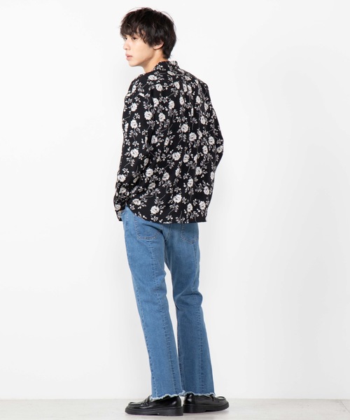 WEGO（ウィゴー）の「WEGO/ダークフラワーシャツ（シャツ/ブラウス・メンズ・ブラック/ブラック系その他・MEDIUM/LARGE）」の5枚目の写真
