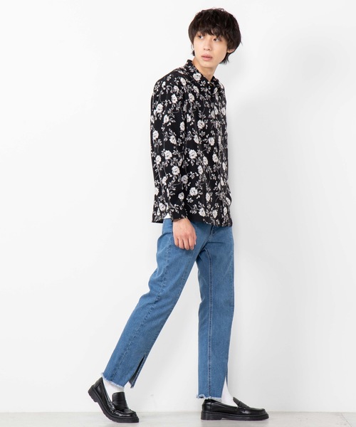 WEGO（ウィゴー）の「WEGO/ダークフラワーシャツ（シャツ/ブラウス・メンズ・ブラック/ブラック系その他・MEDIUM/LARGE）」の12枚目の写真